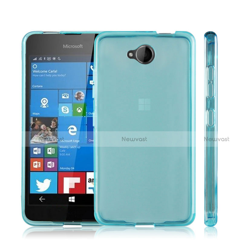 Ultra-thin Transparent TPU Soft Case for Microsoft Lumia 650 Blue