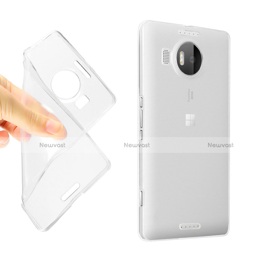 Ultra-thin Transparent TPU Soft Case for Microsoft Lumia 950 XL Gray