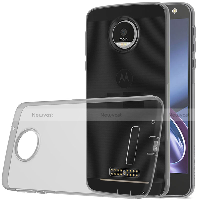 Ultra-thin Transparent TPU Soft Case for Motorola Moto Z Play Gray