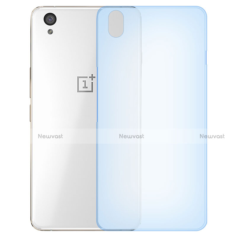Ultra-thin Transparent TPU Soft Case for OnePlus X Blue