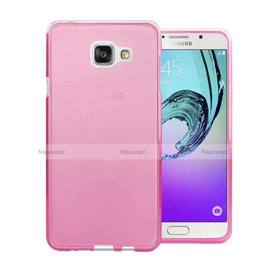 Ultra-thin Transparent TPU Soft Case for Samsung Galaxy A5 (2016) SM-A510F Pink
