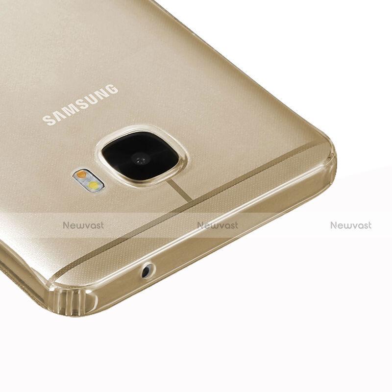 Ultra-thin Transparent TPU Soft Case for Samsung Galaxy C7 SM-C7000 Gold