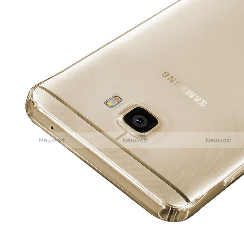 Ultra-thin Transparent TPU Soft Case for Samsung Galaxy C7 SM-C7000 Gold