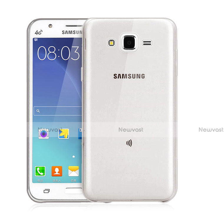 Ultra-thin Transparent TPU Soft Case for Samsung Galaxy J3 Gray