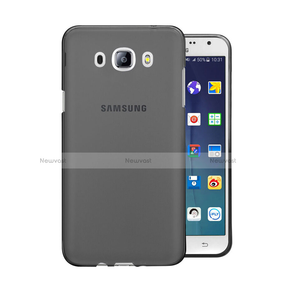 Ultra-thin Transparent TPU Soft Case for Samsung Galaxy J5 Duos (2016) Gray