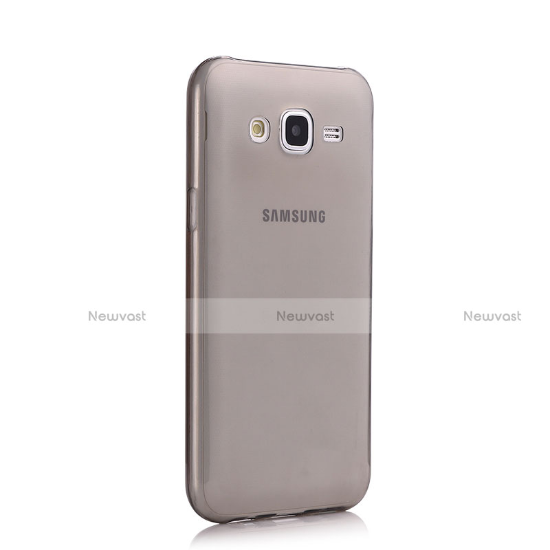 Ultra-thin Transparent TPU Soft Case for Samsung Galaxy J7 SM-J700F J700H Gray