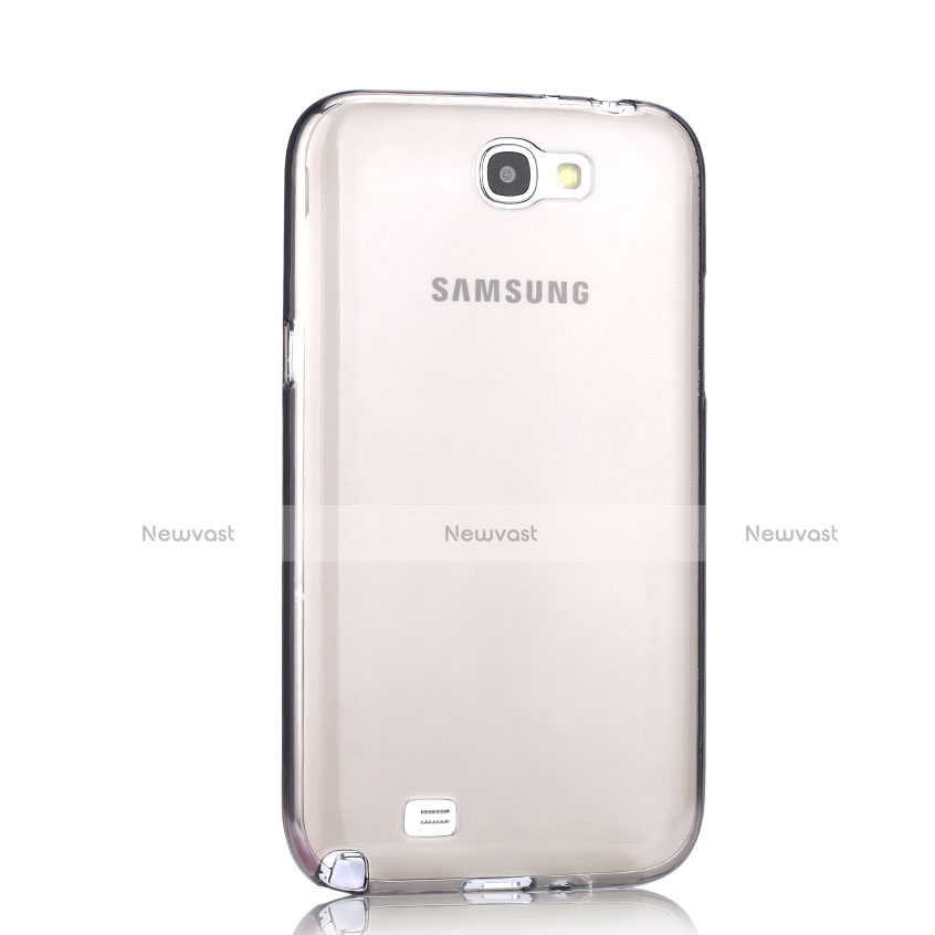 Ultra-thin Transparent TPU Soft Case for Samsung Galaxy Note 2 N7100 N7105 Gray
