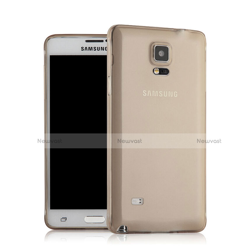 Ultra-thin Transparent TPU Soft Case for Samsung Galaxy Note 4 Duos N9100 Dual SIM Gray