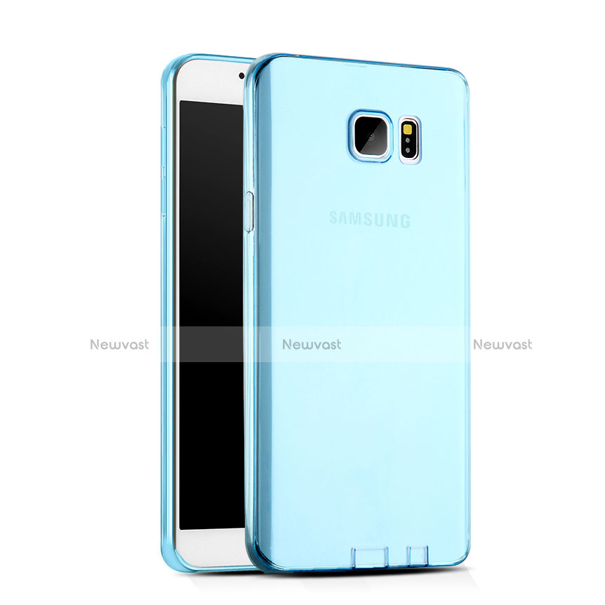 Ultra-thin Transparent TPU Soft Case for Samsung Galaxy Note 5 N9200 N920 N920F Blue
