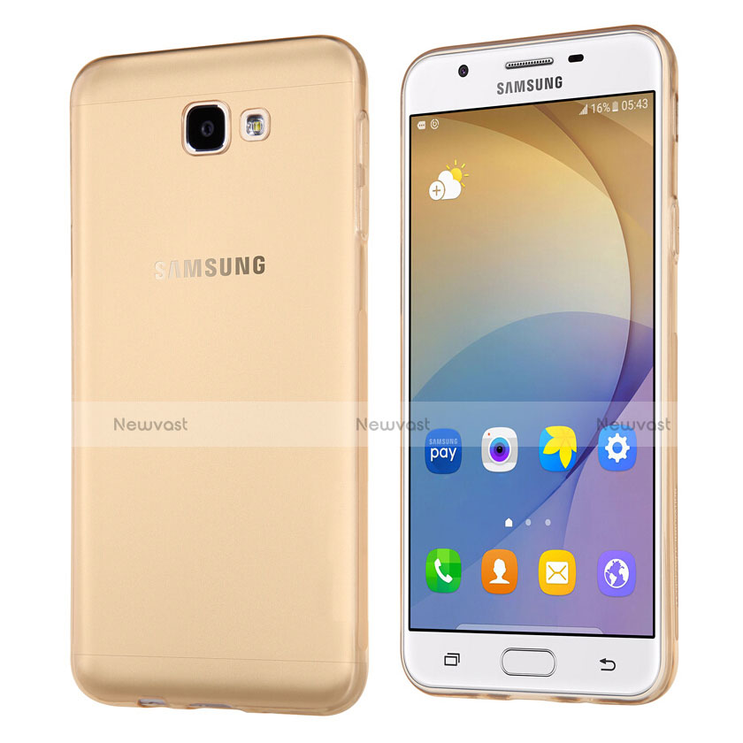 Ultra-thin Transparent TPU Soft Case for Samsung Galaxy On5 (2016) G570 G570F Gold