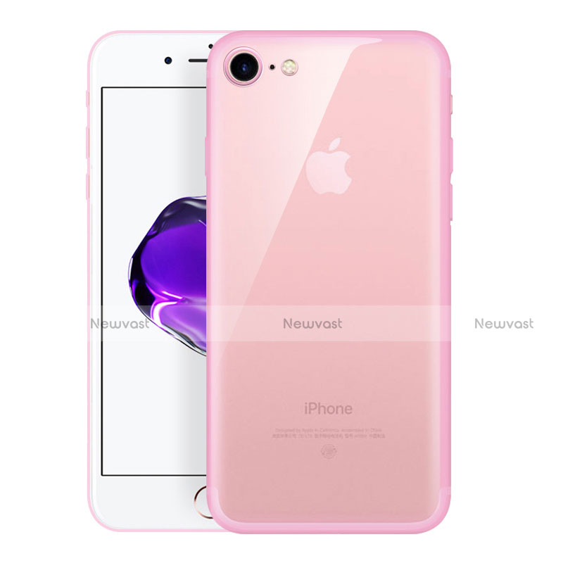 Ultra-thin Transparent TPU Soft Case H01 for Apple iPhone SE (2020) Pink