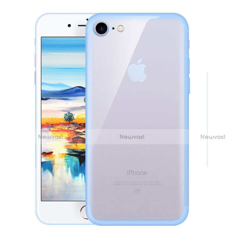 Ultra-thin Transparent TPU Soft Case H01 for Apple iPhone SE3 2022 Sky Blue