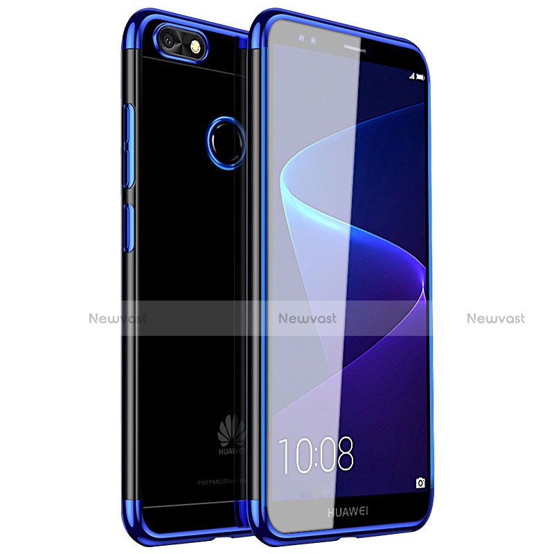 Ultra-thin Transparent TPU Soft Case H01 for Huawei Enjoy 7 Blue