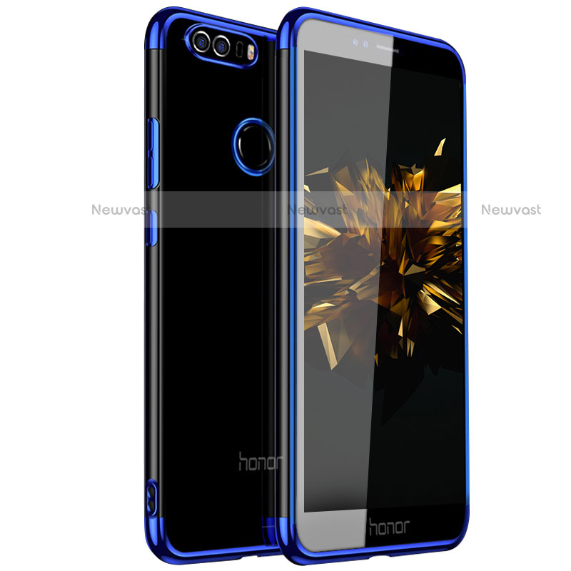 Ultra-thin Transparent TPU Soft Case H01 for Huawei Honor 8 Blue