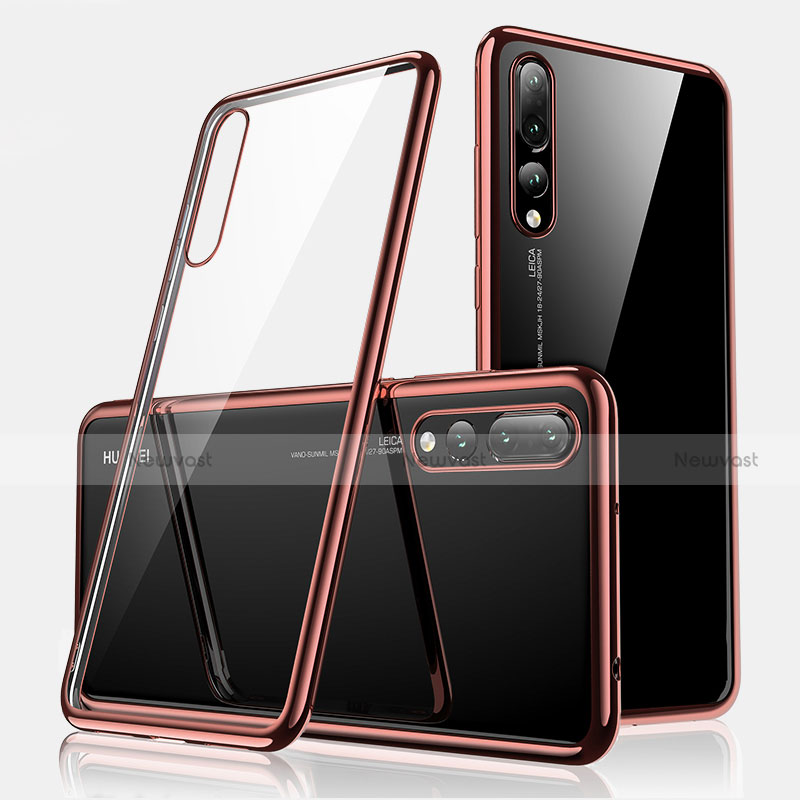 Ultra-thin Transparent TPU Soft Case H01 for Huawei P20 Pro Rose Gold