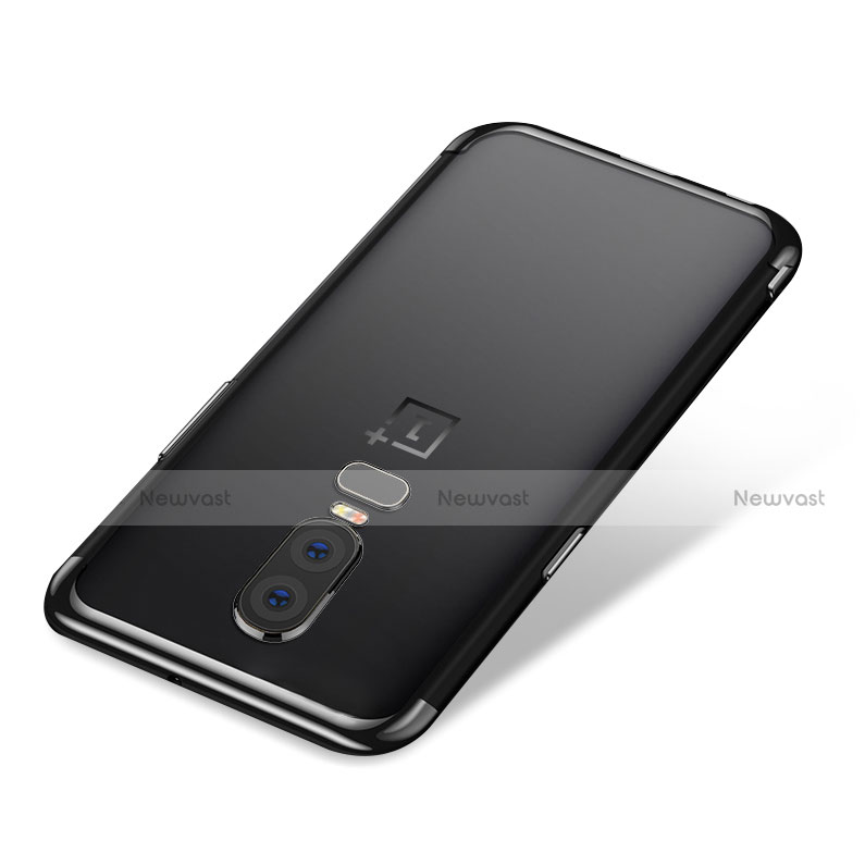 Ultra-thin Transparent TPU Soft Case H01 for OnePlus 6 Black