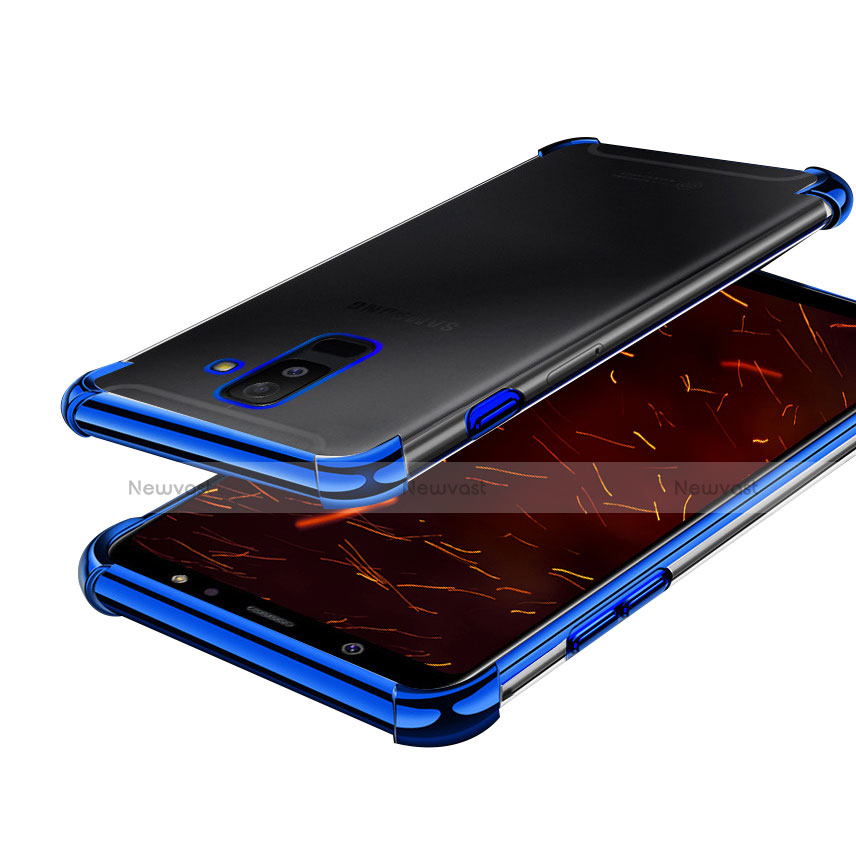 Ultra-thin Transparent TPU Soft Case H01 for Samsung Galaxy A6 Plus Blue