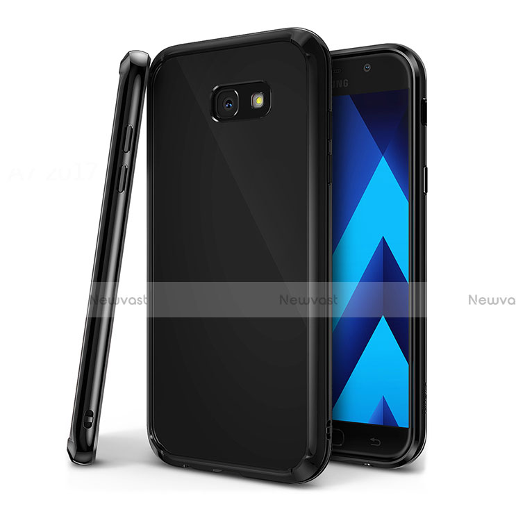 Ultra-thin Transparent TPU Soft Case H01 for Samsung Galaxy A7 (2017) A720F Black