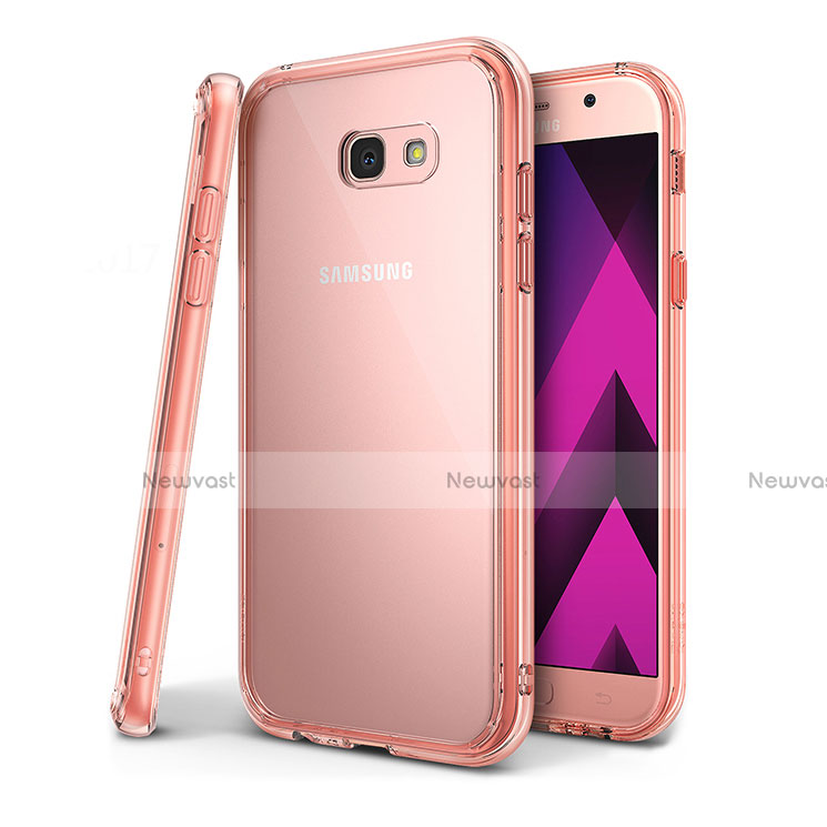 Ultra-thin Transparent TPU Soft Case H01 for Samsung Galaxy A7 (2017) A720F Pink