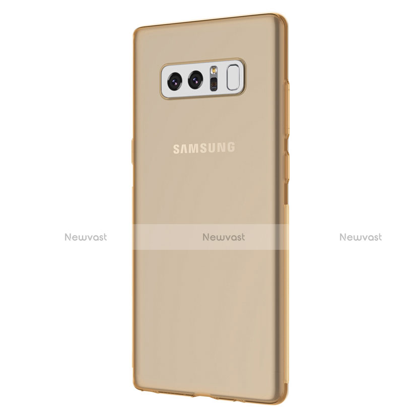 Ultra-thin Transparent TPU Soft Case H01 for Samsung Galaxy Note 8 Duos N950F Gold
