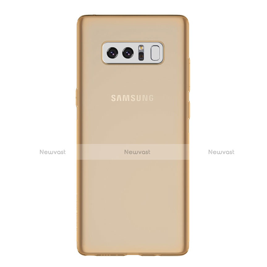 Ultra-thin Transparent TPU Soft Case H01 for Samsung Galaxy Note 8 Duos N950F Gold