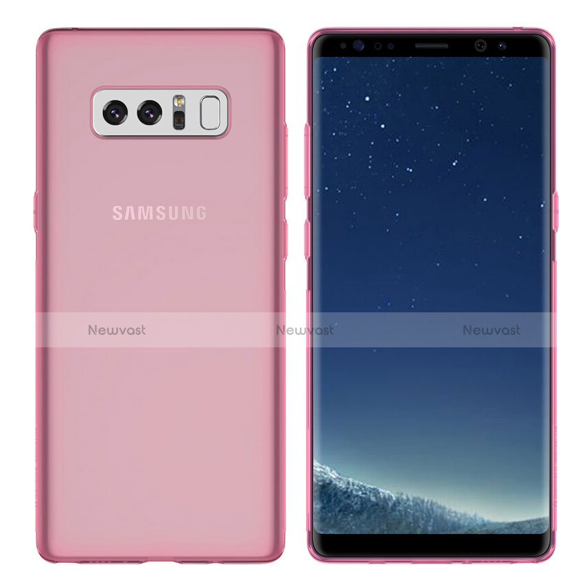 Ultra-thin Transparent TPU Soft Case H01 for Samsung Galaxy Note 8 Pink