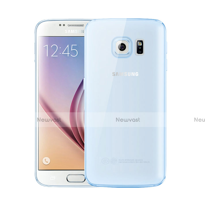 Ultra-thin Transparent TPU Soft Case H01 for Samsung Galaxy S6 Duos SM-G920F G9200 Blue