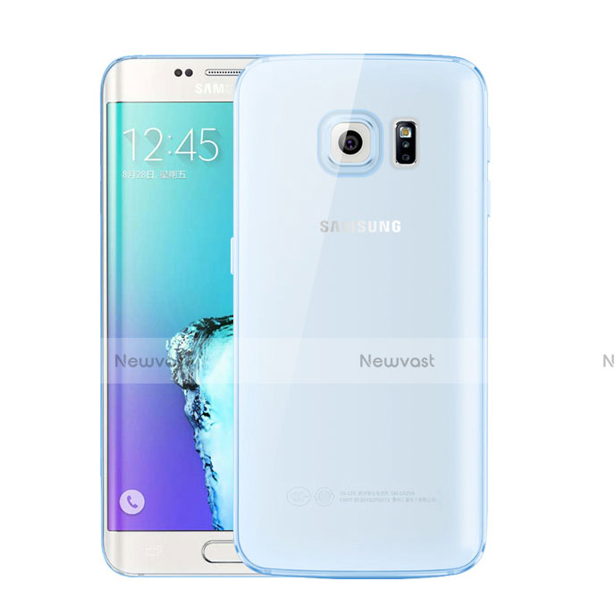 Ultra-thin Transparent TPU Soft Case H01 for Samsung Galaxy S6 Edge+ Plus SM-G928F Blue