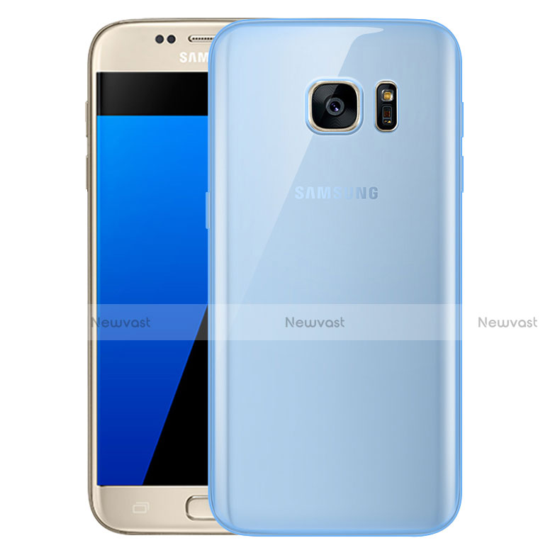 Ultra-thin Transparent TPU Soft Case H01 for Samsung Galaxy S7 G930F G930FD Blue