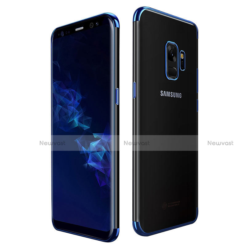Ultra-thin Transparent TPU Soft Case H01 for Samsung Galaxy S9 Blue