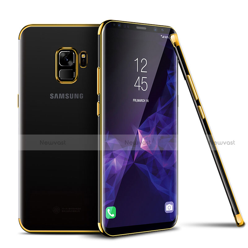 Ultra-thin Transparent TPU Soft Case H01 for Samsung Galaxy S9 Gold