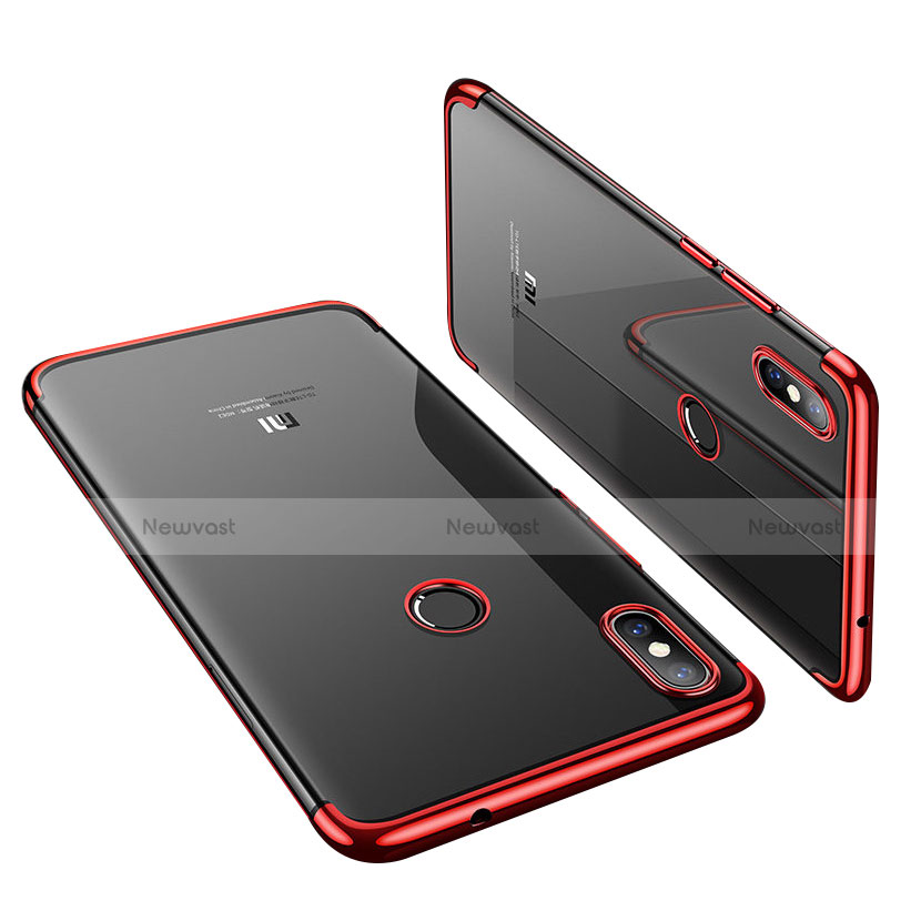 Ultra-thin Transparent TPU Soft Case H01 for Xiaomi Mi 8 Red