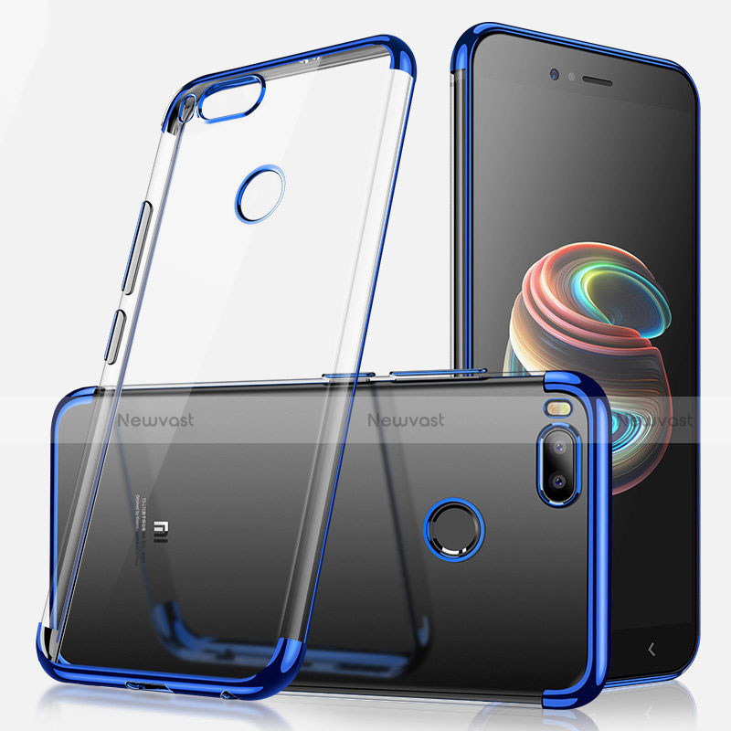 Ultra-thin Transparent TPU Soft Case H01 for Xiaomi Mi A1 Blue