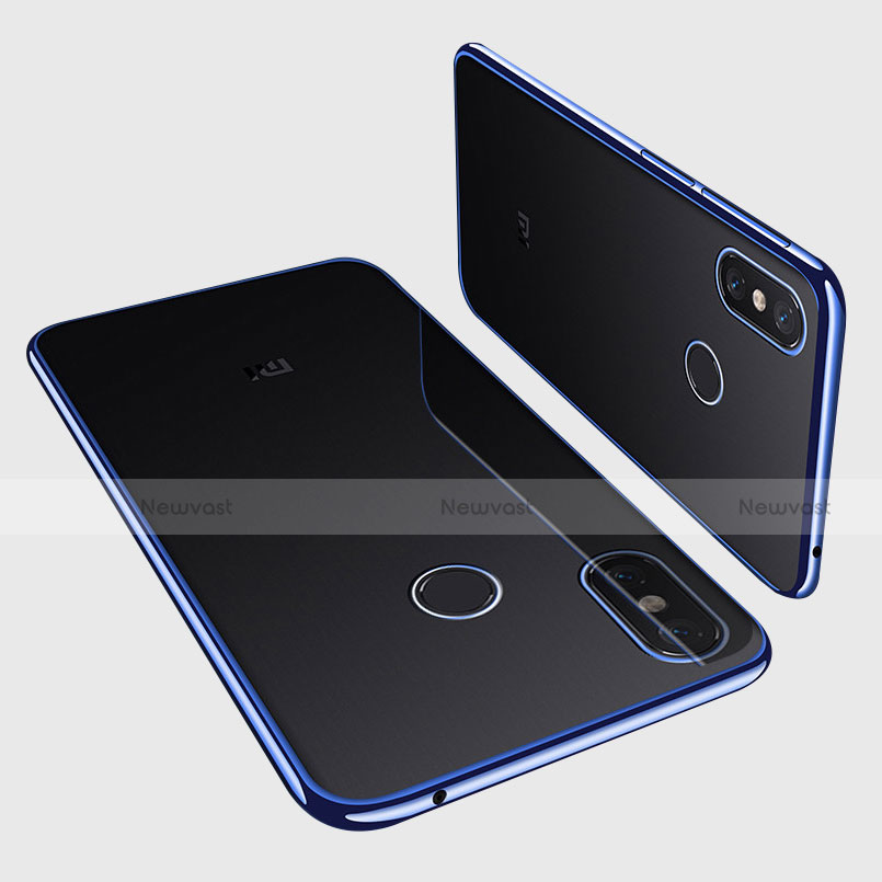 Ultra-thin Transparent TPU Soft Case H01 for Xiaomi Mi Max 3 Blue