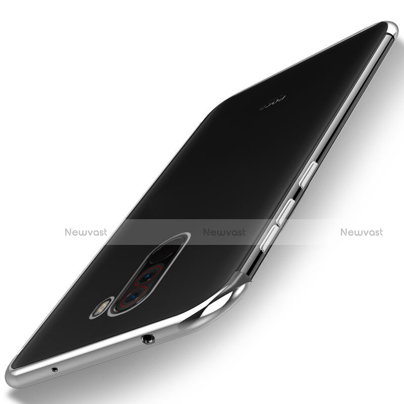 Ultra-thin Transparent TPU Soft Case H01 for Xiaomi Pocophone F1 Silver