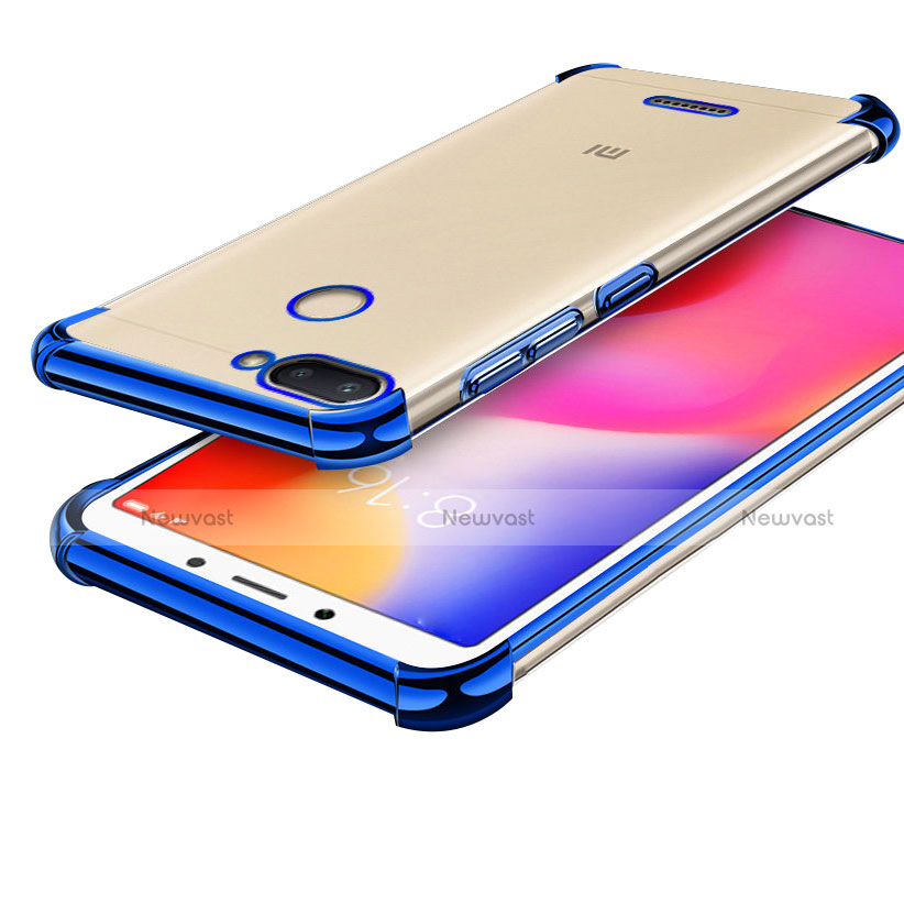 Ultra-thin Transparent TPU Soft Case H01 for Xiaomi Redmi 6 Blue