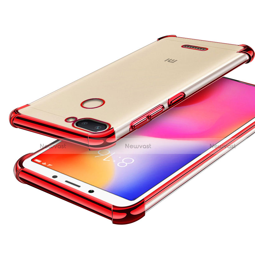 Ultra-thin Transparent TPU Soft Case H01 for Xiaomi Redmi 6 Red