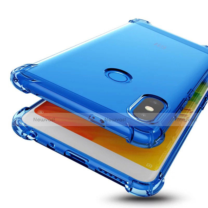 Ultra-thin Transparent TPU Soft Case H01 for Xiaomi Redmi Note 5 Pro Blue