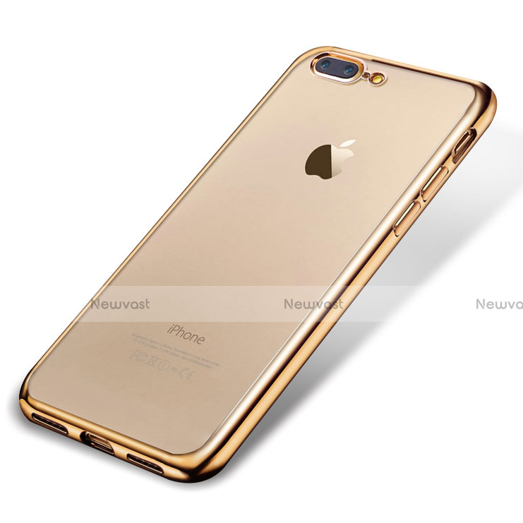 Ultra-thin Transparent TPU Soft Case H02 for Apple iPhone 8 Plus Gold
