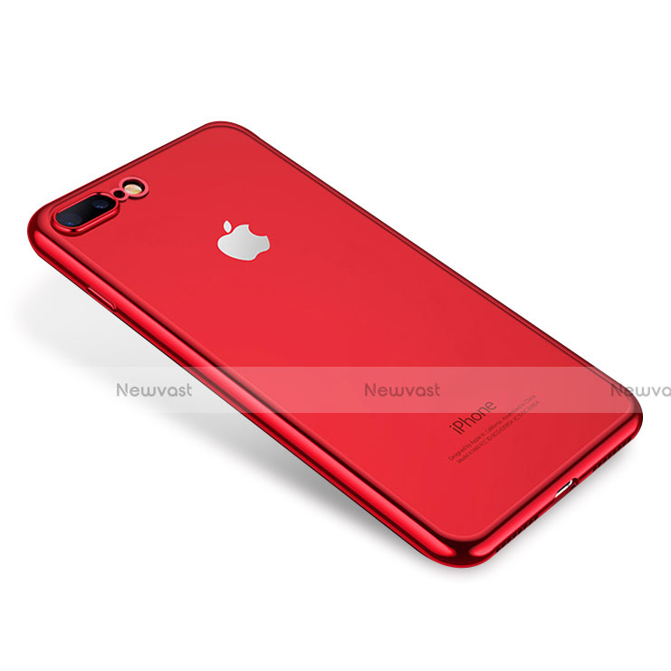 Ultra-thin Transparent TPU Soft Case H02 for Apple iPhone 8 Plus Red