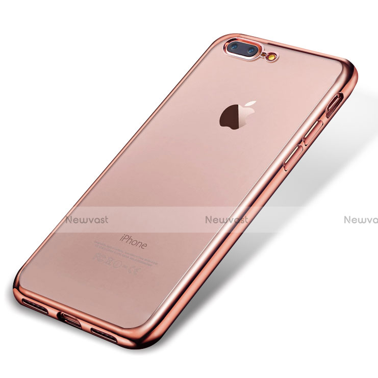 Ultra-thin Transparent TPU Soft Case H02 for Apple iPhone 8 Plus Rose Gold