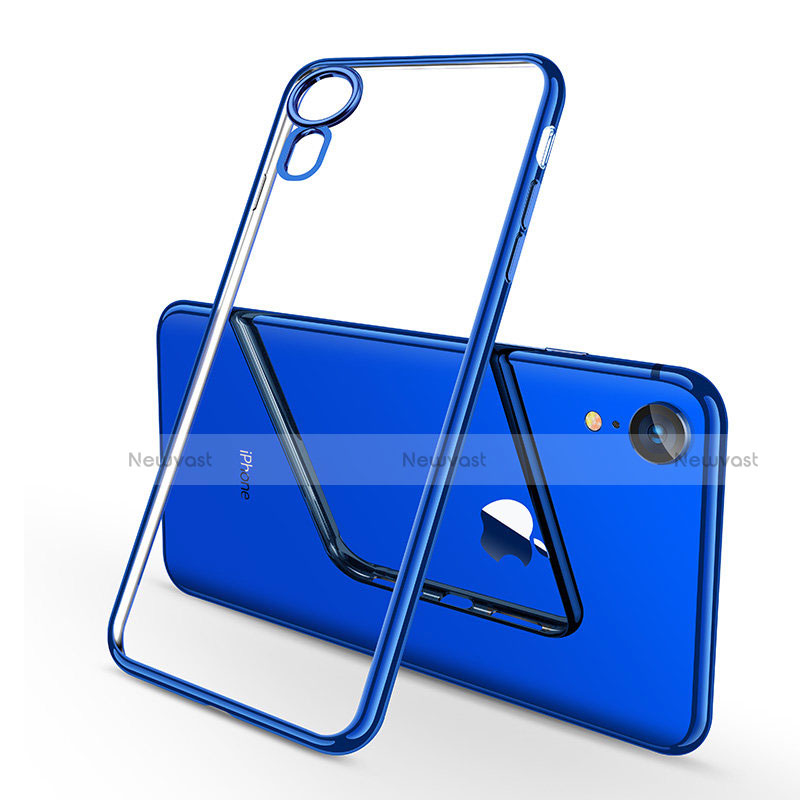 Ultra-thin Transparent TPU Soft Case H02 for Apple iPhone XR Blue