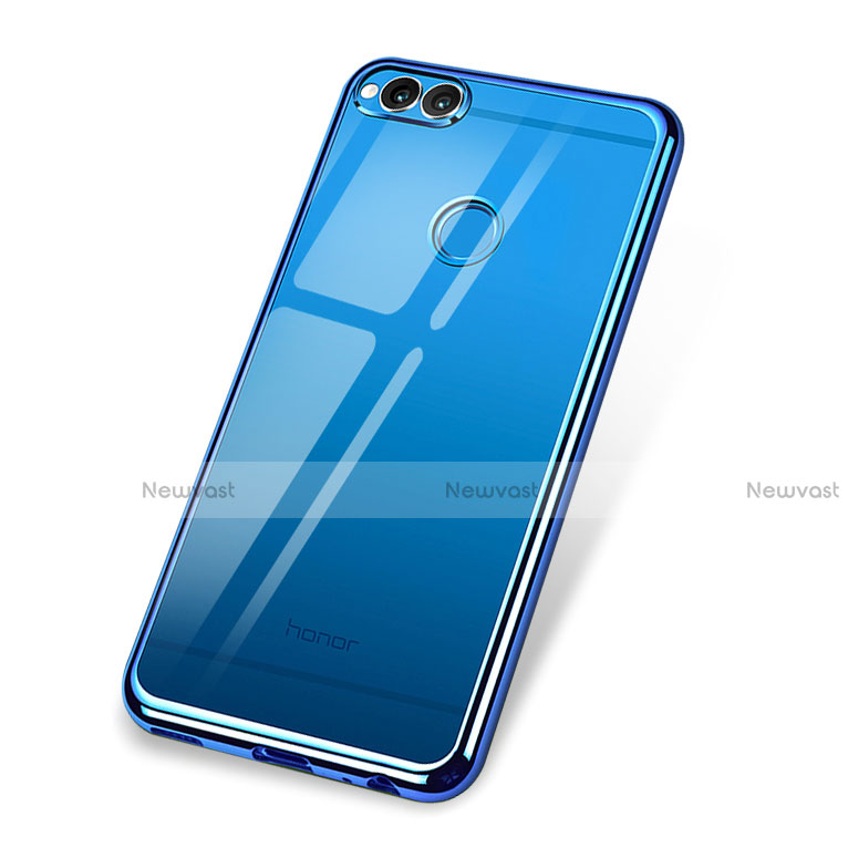 Ultra-thin Transparent TPU Soft Case H02 for Huawei Honor 7X Blue