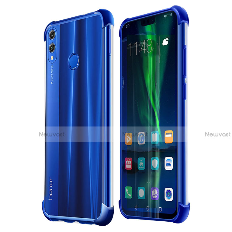 Ultra-thin Transparent TPU Soft Case H02 for Huawei Honor V10 Lite Blue