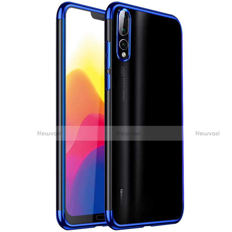 Ultra-thin Transparent TPU Soft Case H02 for Huawei P20 Pro Blue