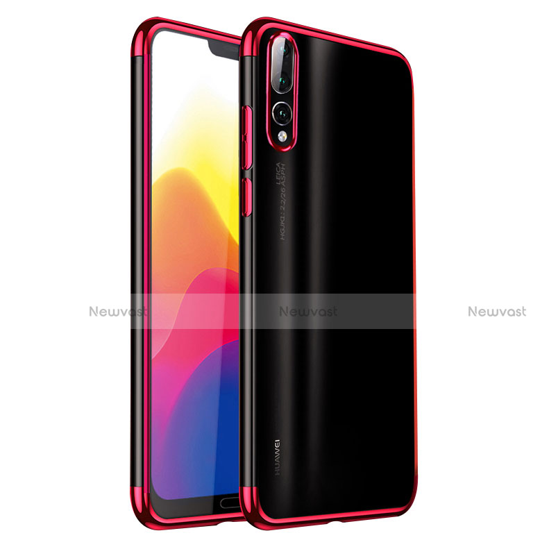 Ultra-thin Transparent TPU Soft Case H02 for Huawei P20 Pro Red