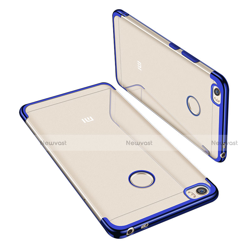 Ultra-thin Transparent TPU Soft Case H02 for Xiaomi Mi Max Blue