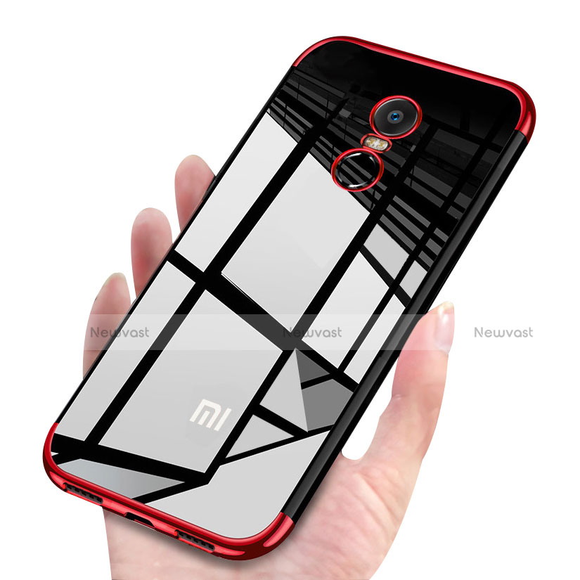 Ultra-thin Transparent TPU Soft Case H02 for Xiaomi Redmi Note 5 Indian Version Red