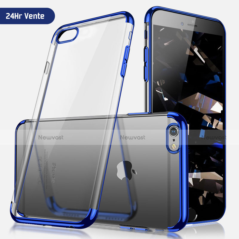 Ultra-thin Transparent TPU Soft Case H03 for Apple iPhone 6S Plus Blue