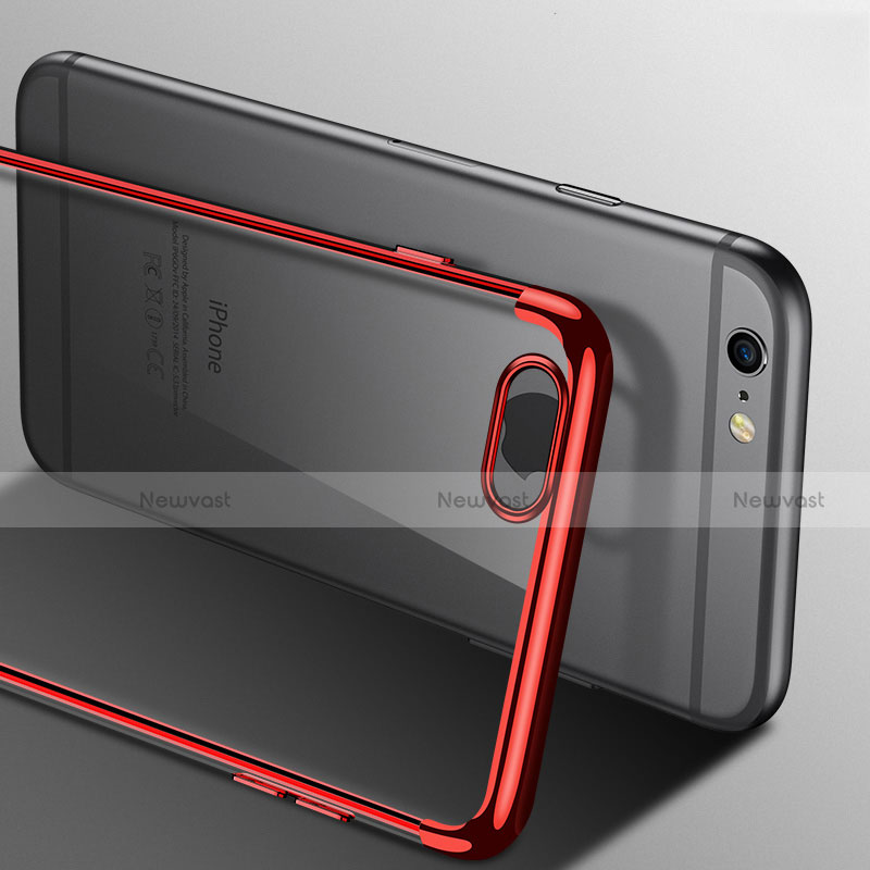 Ultra-thin Transparent TPU Soft Case H03 for Apple iPhone 6S Plus Red